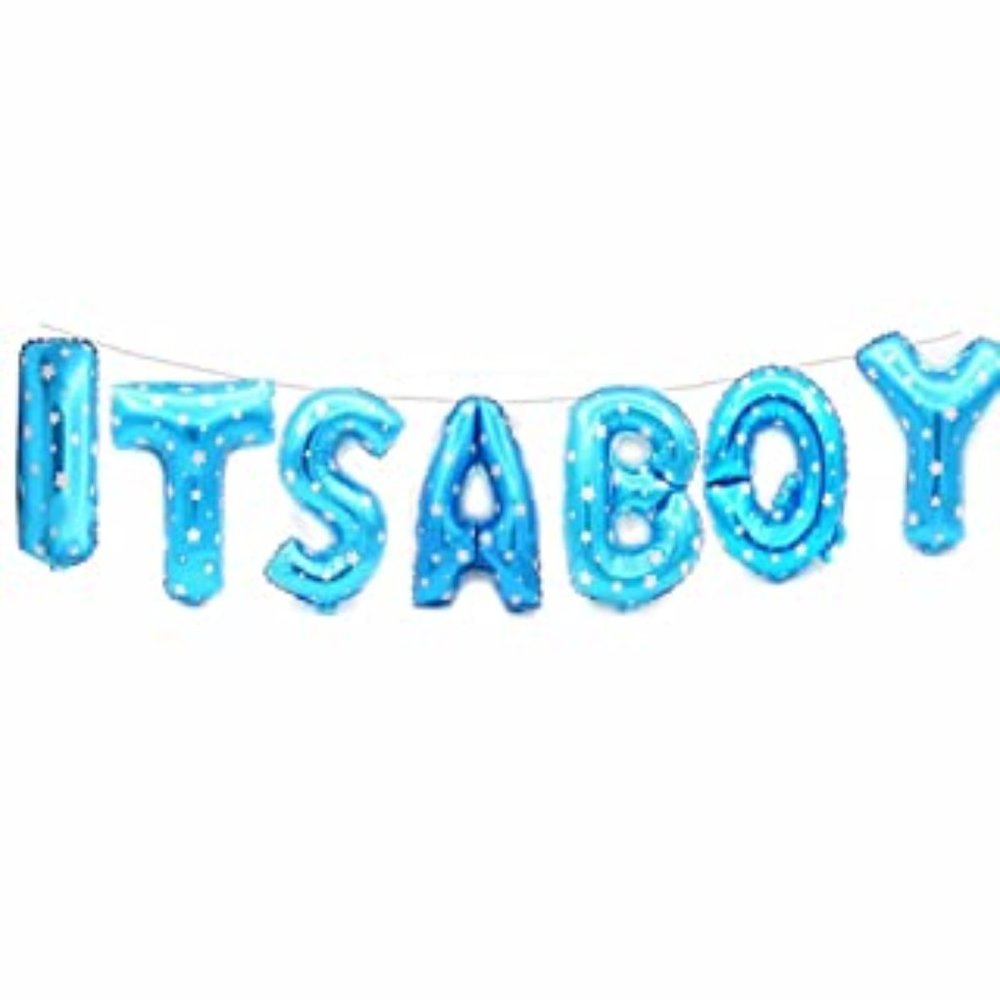 🆕️ 7 PCS Its a Boy Foil Balloon Banner